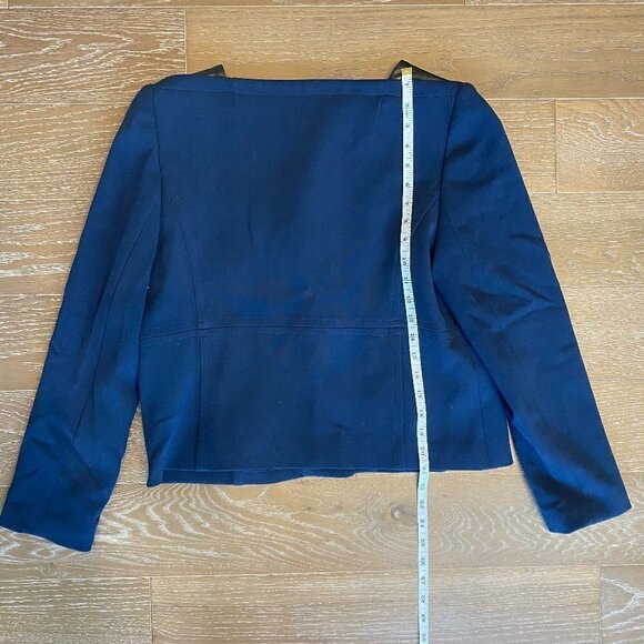 Milly Cropped Blazer with Lamb Leather | 10 - Picture 4 of 6